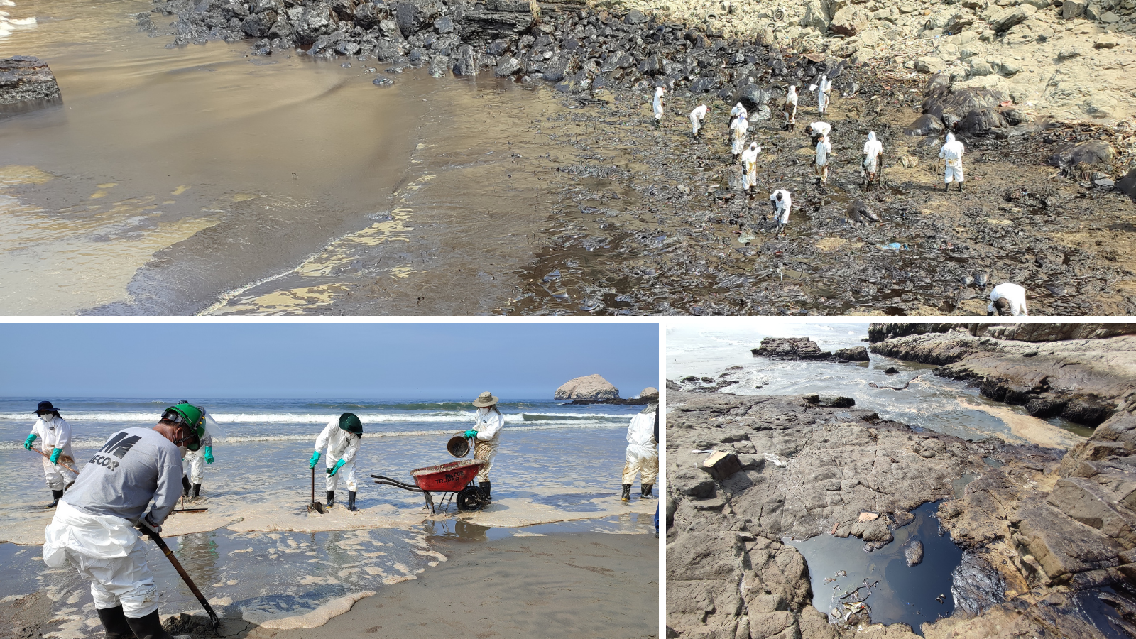 Images of oil spill in Peru