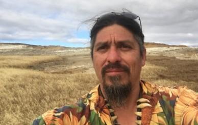 man in a field